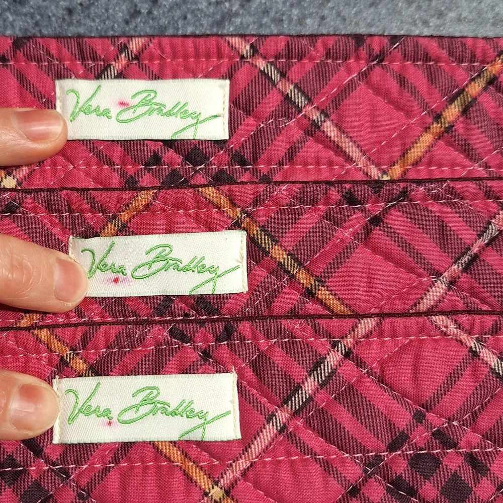 Vera Bradley Reversible Paisley Quilted Placemats Set of 6, Retired Pattern